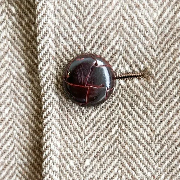 VINTAGE 60s/70s Pendleton Virgin Wool Herringbone Ranch Coat Loomed in Oregon - Picture 6 of 10